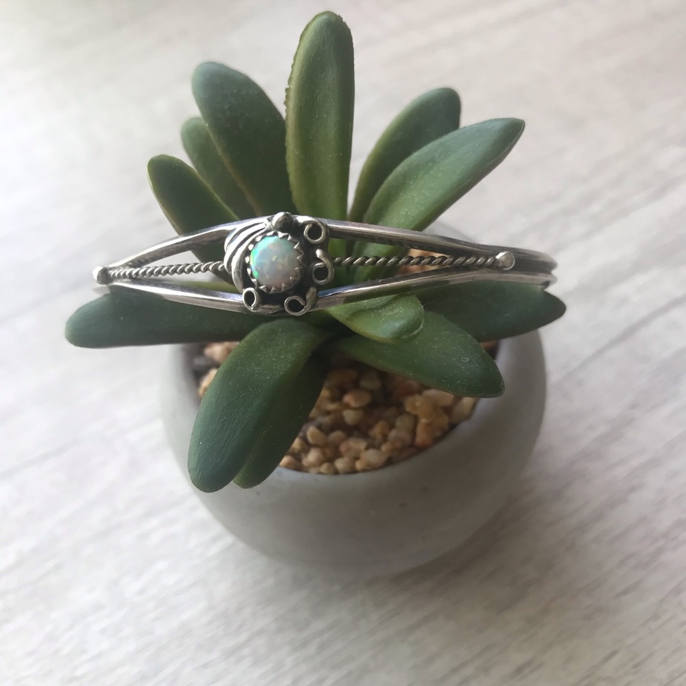 Sterling Silver & Opal Bracelet